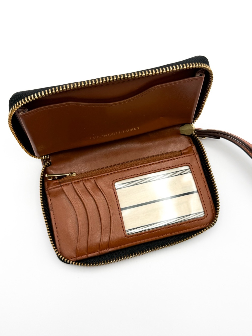 ⚜️LAUREN RALPH LAUREN⚜️ Black Signature Equestrian Print Wristlet Wallet - Picture 10 of 15